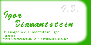 igor diamantstein business card